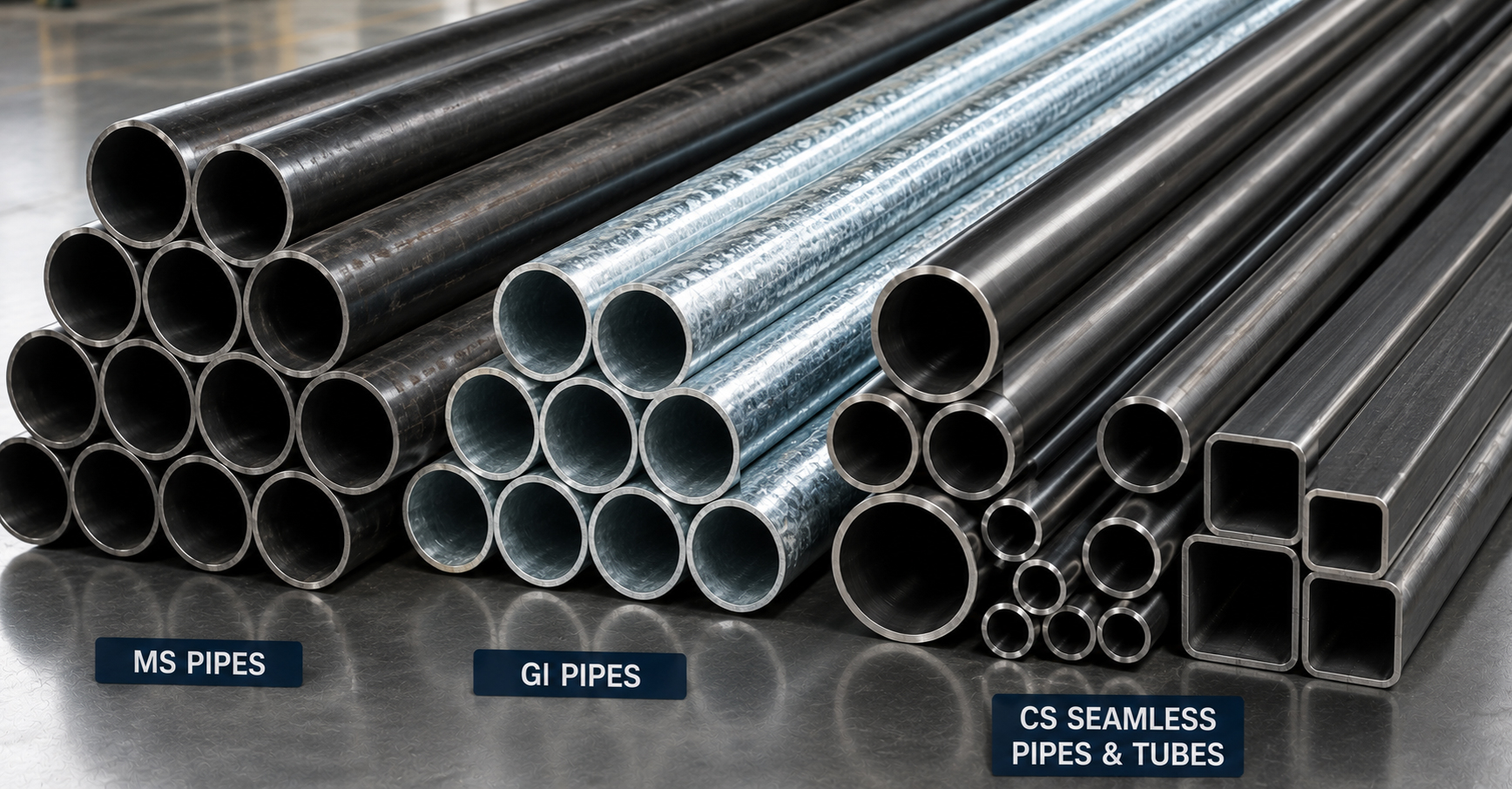 MS & GI Pipes, CS Semless Pipes & Tubes